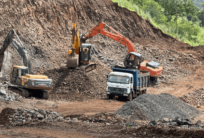 Mass Earthwork in Hilly Area