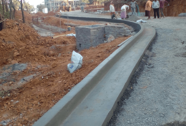 Kerb Laying With Machine